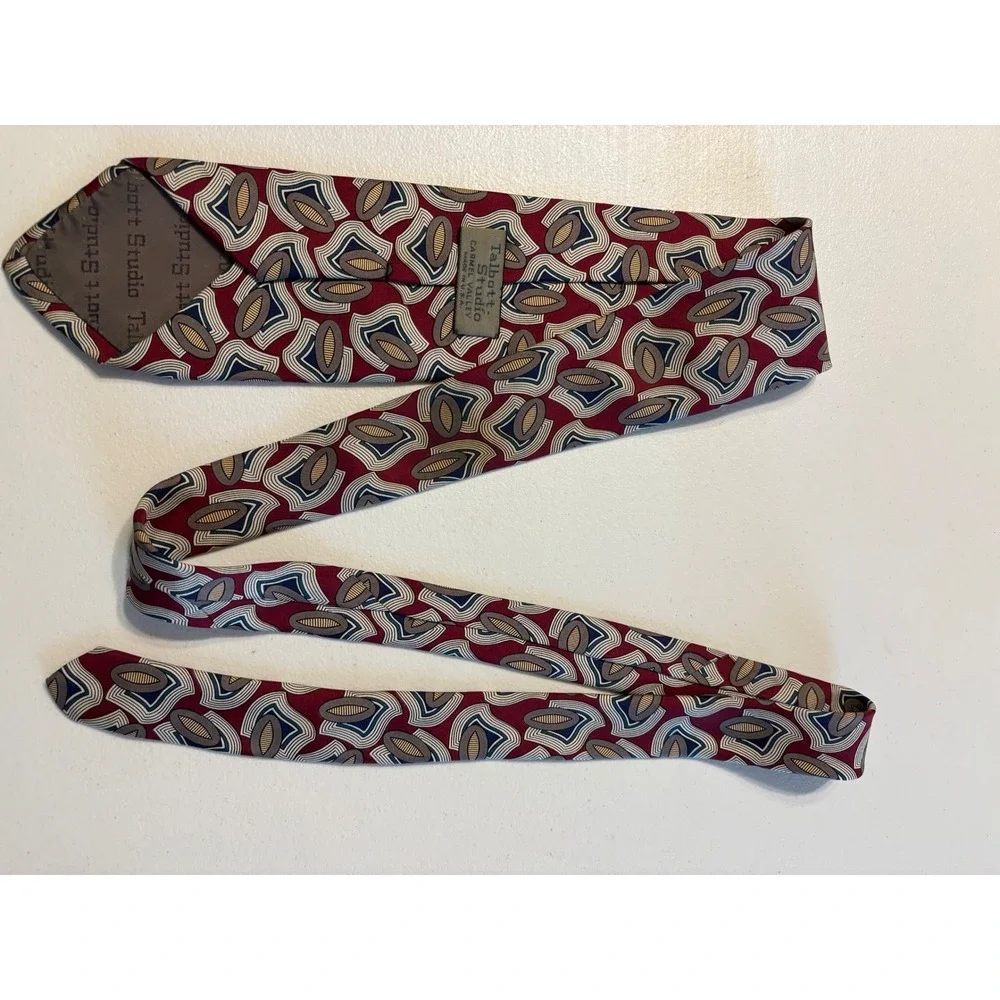 Talbott Studio Albert Vintage Silk‎ Necktie Hand Sewn Made in USA Men's Tie
